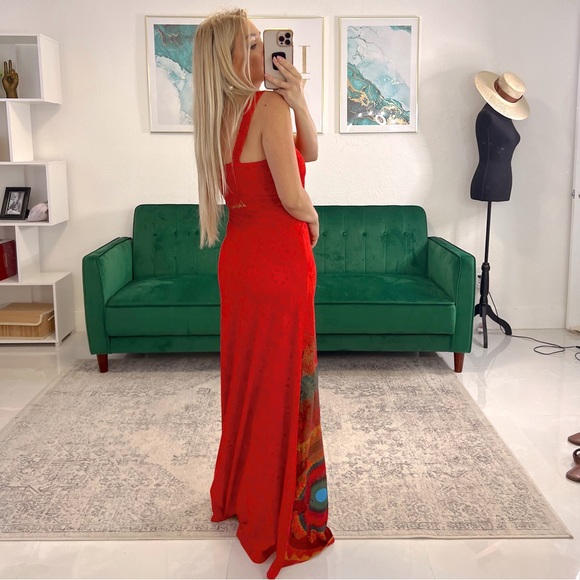 DESIGUAL RED MAXI DRESS - Picture 6 of 6